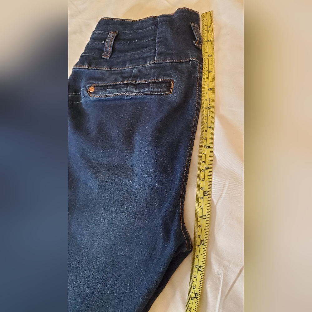 Cest Toi Jeans High-Waisted Dark Blue Women's Jeans - Picture 7 of 14